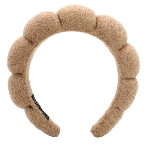 Zenana Spa Sponge Terry Towel Hair Headband, Ash Mocha - Picture 3 of 3
